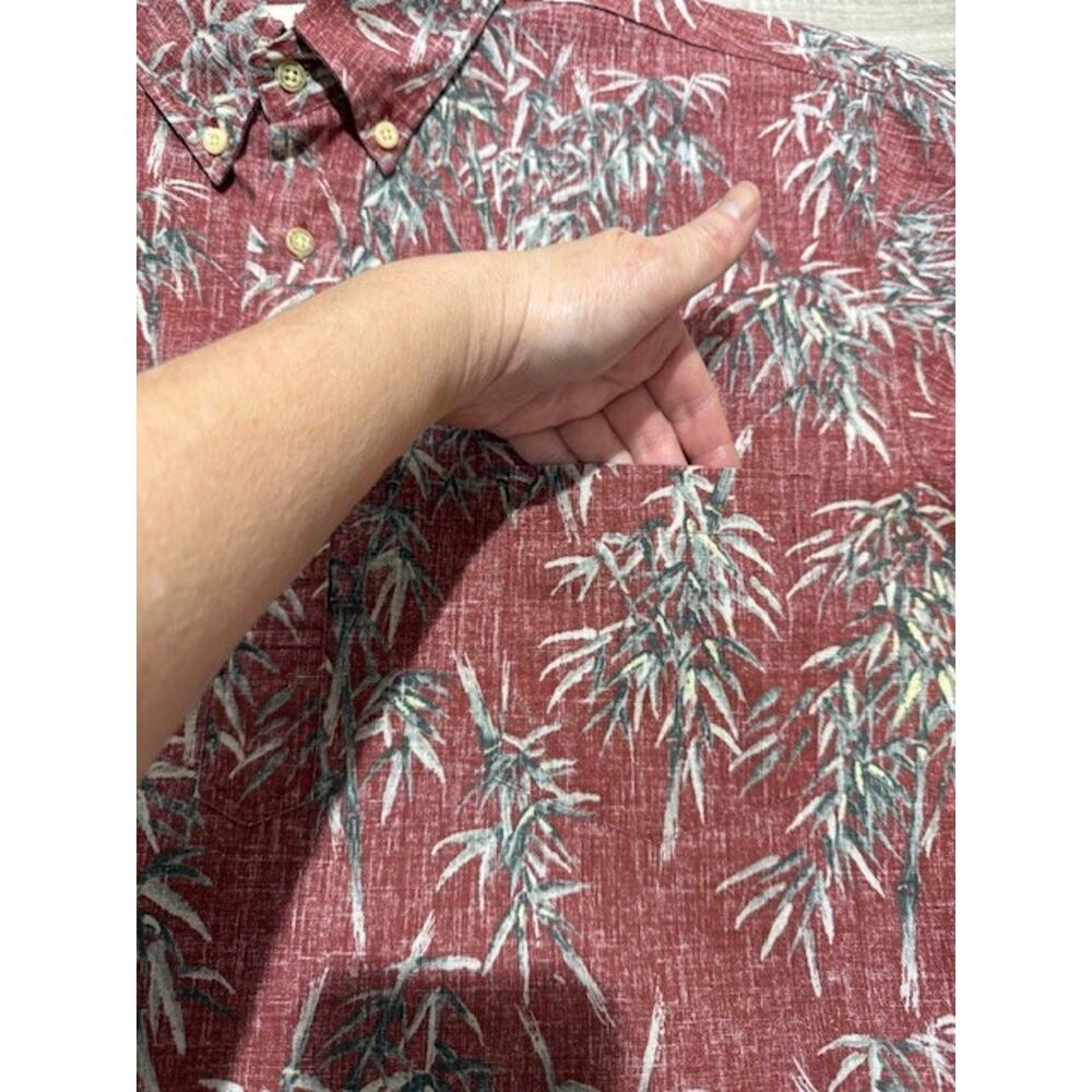 Reyn Spooner Alfred Shakeen Reverse Bamboo Print Hawaiian Shirt - Size Large - Picture 8 of 12